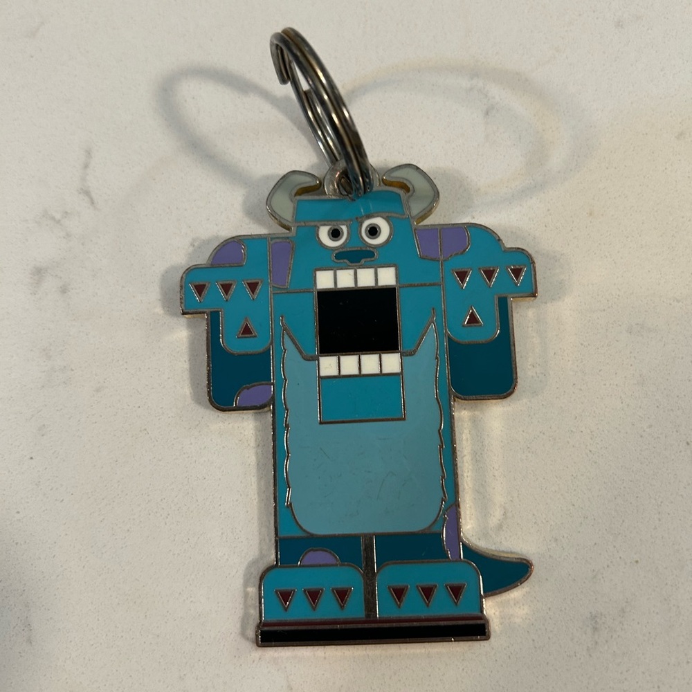 Pixar Studios Monster Inc Sully Enamel Keychain Charm